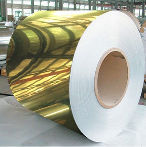 China Golden Painted Aluminium Coil / Mirror Finish Aluminium Sheet Coil 8011 wholesale