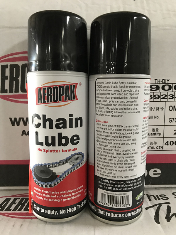 China Weatherproof Chain Lube Spray Anti Corrosion For Chrome And Metal Chains wholesale