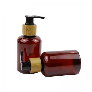 China Red Brown PET 8 16 32 Oz Empty Shampoo Bottles With Pump Dispenser wholesale