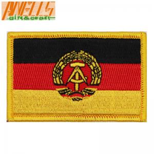 International  Embroidered Country Flag Patches Hook And Loop Backing