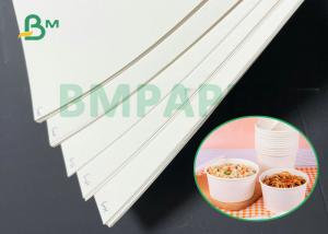 China Eco - friendly 260GSM 270GSM White Bowl Paper With Single Side PE Coating wholesale