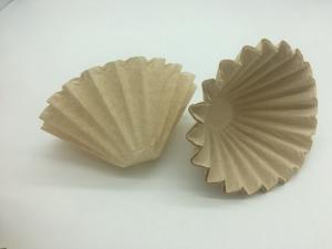 China Unbleached Paper Disposable Coffee Filters Basket Bowl Shape Pulp Paper Material  wholesale