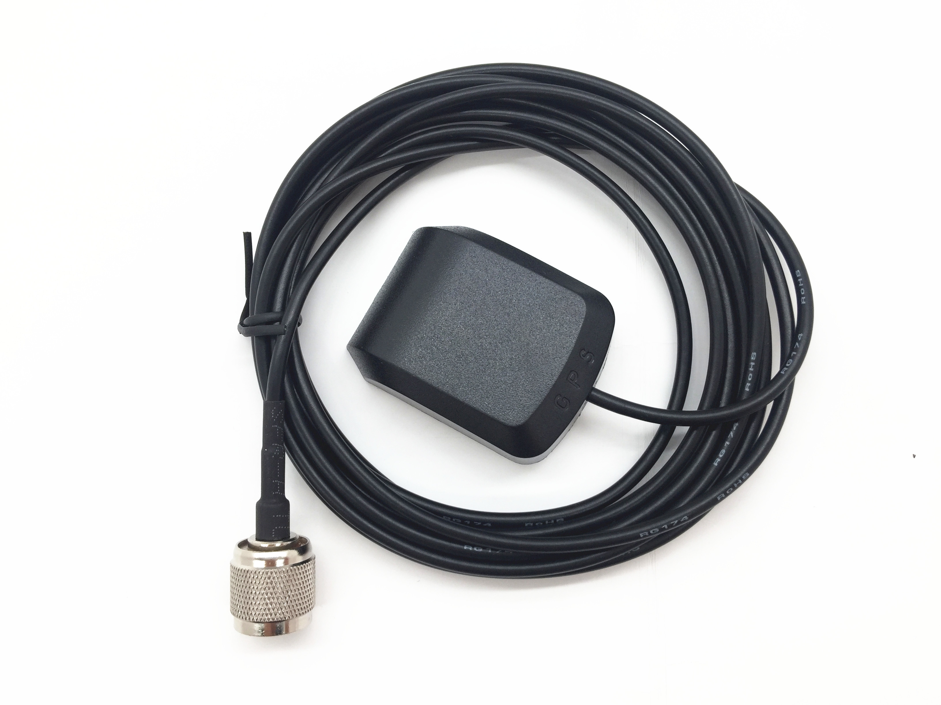 China TNC Male Connector Portable Car GPS Antenna , Vehicle Gps Antenna With RG 174 3 M Cable wholesale