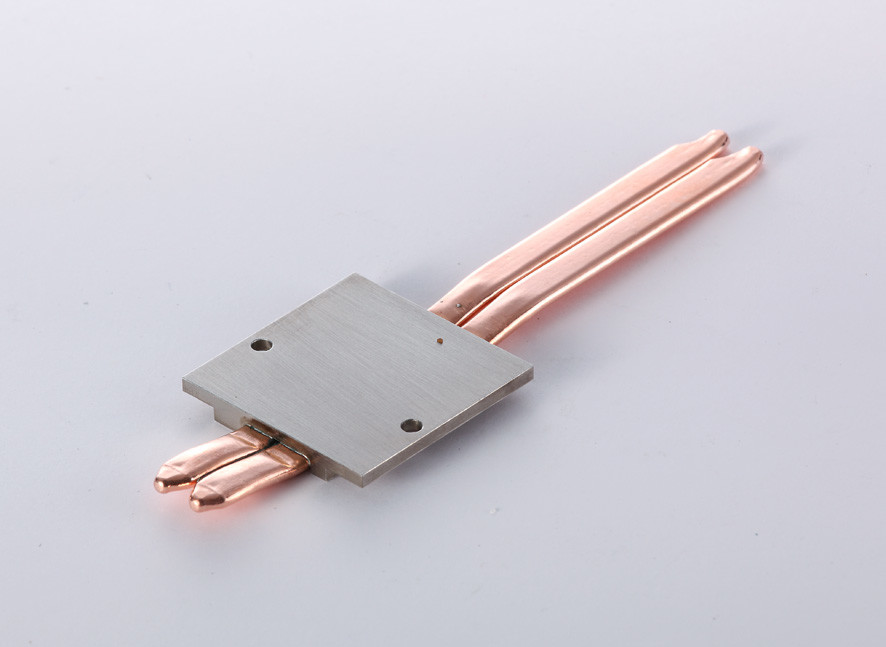Buy cheap Black Anodize Copper Pipe Heatsink 0.4mm Aluminum Fin Thickness from wholesalers