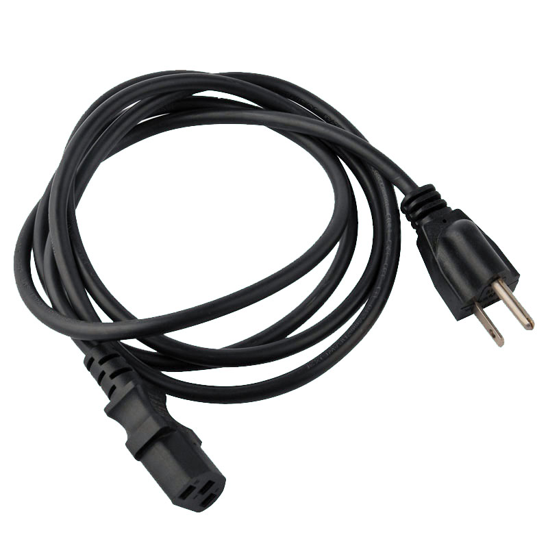 American Universal 3 Prong AC Power Cord 10A 125V for personal computer with IEC C13 Connector