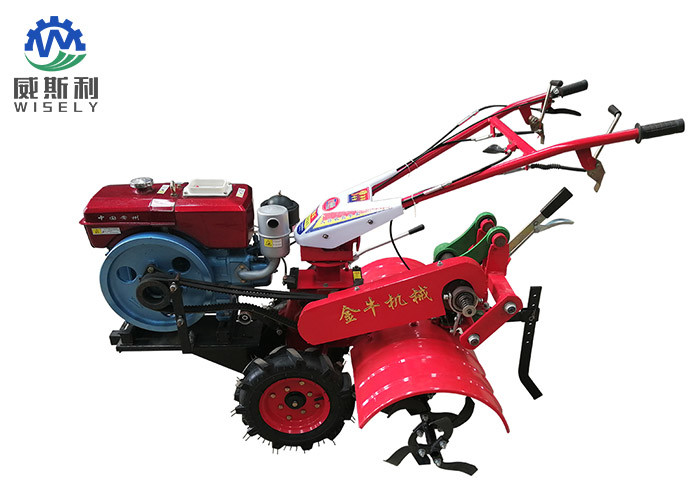 Buy cheap ISO Standard 5.67KW Diesel Power Tiller / Small Farm Equipment Red Color from wholesalers