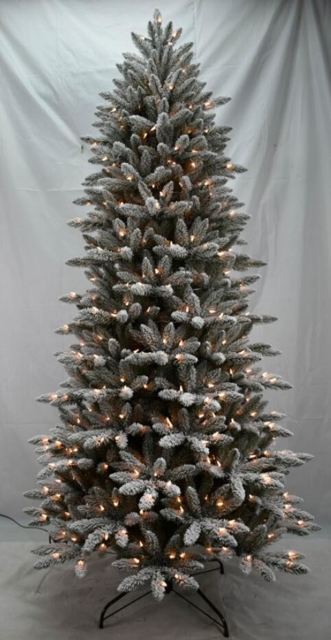 China 7.5FT Christmas Artificial Decorative Trees With White Downy Shawl wholesale