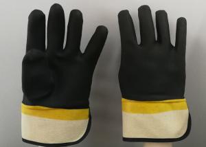 China Fine Sandy Finish PVC Coated Gloves Handling Abrasive Materials Liquid Proof wholesale