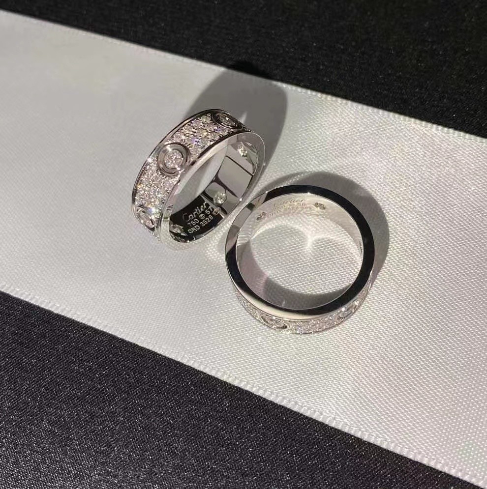 China Round Unisex White Gold Diamond Ring Clarity Mirror Quality Brand wholesale