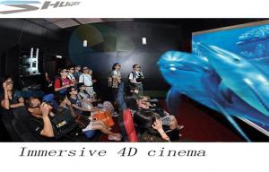 China 4D Movie Theater With Motion Chair Seat, Special Effect System, Flat / Arc Screen wholesale