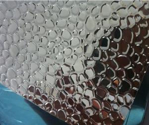 China PVDF Coated Embossed Aluminum Sheet 2500mm Width No Scratches For Lighting wholesale