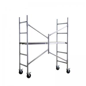 China 6 Rungs Aluminum Scaffold Platform With Stairs 150KG Loading Capacity wholesale