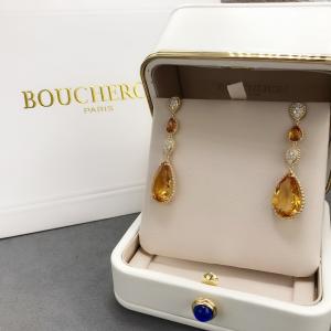 China  Serpent Bohème Pendant Earrings 18K Yellow Gold  Serpent Boheme Earrings With Topaz Crystals And Diamonds wholesale