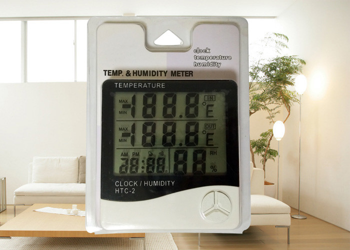 China Indoor / Outdoor Digital Hygro Thermometer LCD Display For Humidity And Temperature wholesale