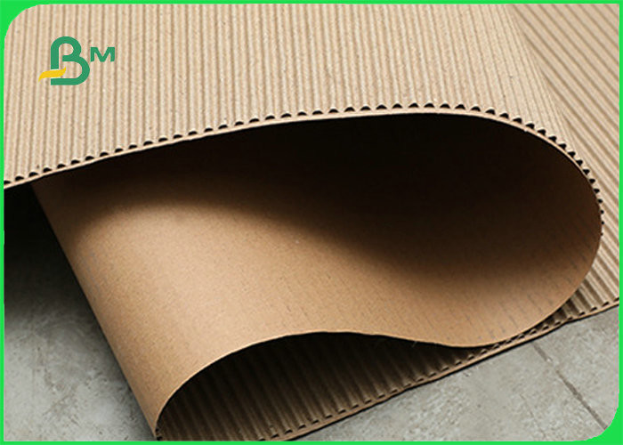 China Single Face Corrugated Cardboard For DIY Crafts 110gsm + 120gsm Flat Surface wholesale