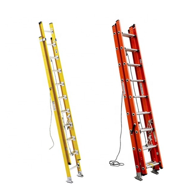 China 10 Meter FRP GRP Fiberglass Telescoping Ladder , Industrial Warehouse Step Ladder wholesale