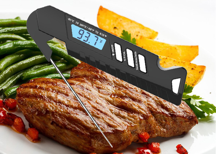 China Splash Proof Commercial BBQ Meat Thermometer For Smoker With Foldable Probe wholesale