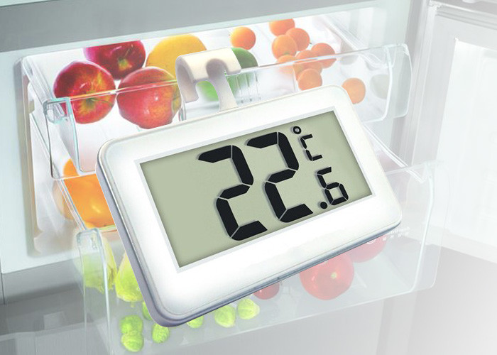 China High Accuracy Digital Refrigerator Freezer Thermometer Large Display White Color wholesale