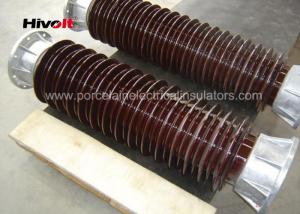 China Brown Color Station Post Insulators For 110kV Substations Metric Pitch wholesale