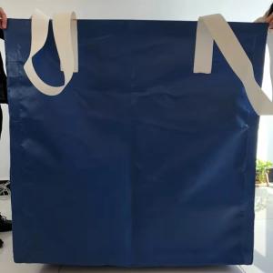 China Square Waterproof Recycled Jumbo Bag Flat Bottom / Side Discharge Design 500kg - 1500kg wholesale
