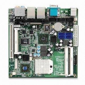China Industrial Mini-ITX Motherboard with AMD Turion 64, Mobile Sempron and AMD M690E/SB600 Chipset wholesale