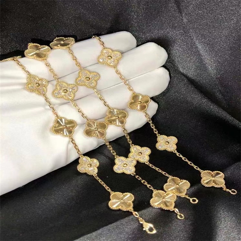 China Van Cleef Arpels HK Setting Jewelry 5 Motifs Yellow Gold VCA Vintage Alhambra Bracelet wholesale
