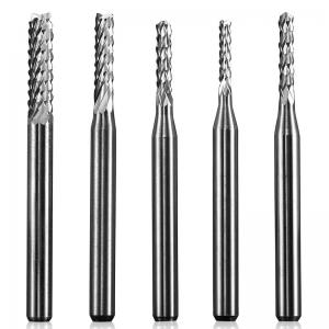 China Tungsten Carbide Corn Solid End Mill For Cutting Plastic / Plate Drilling Hole wholesale