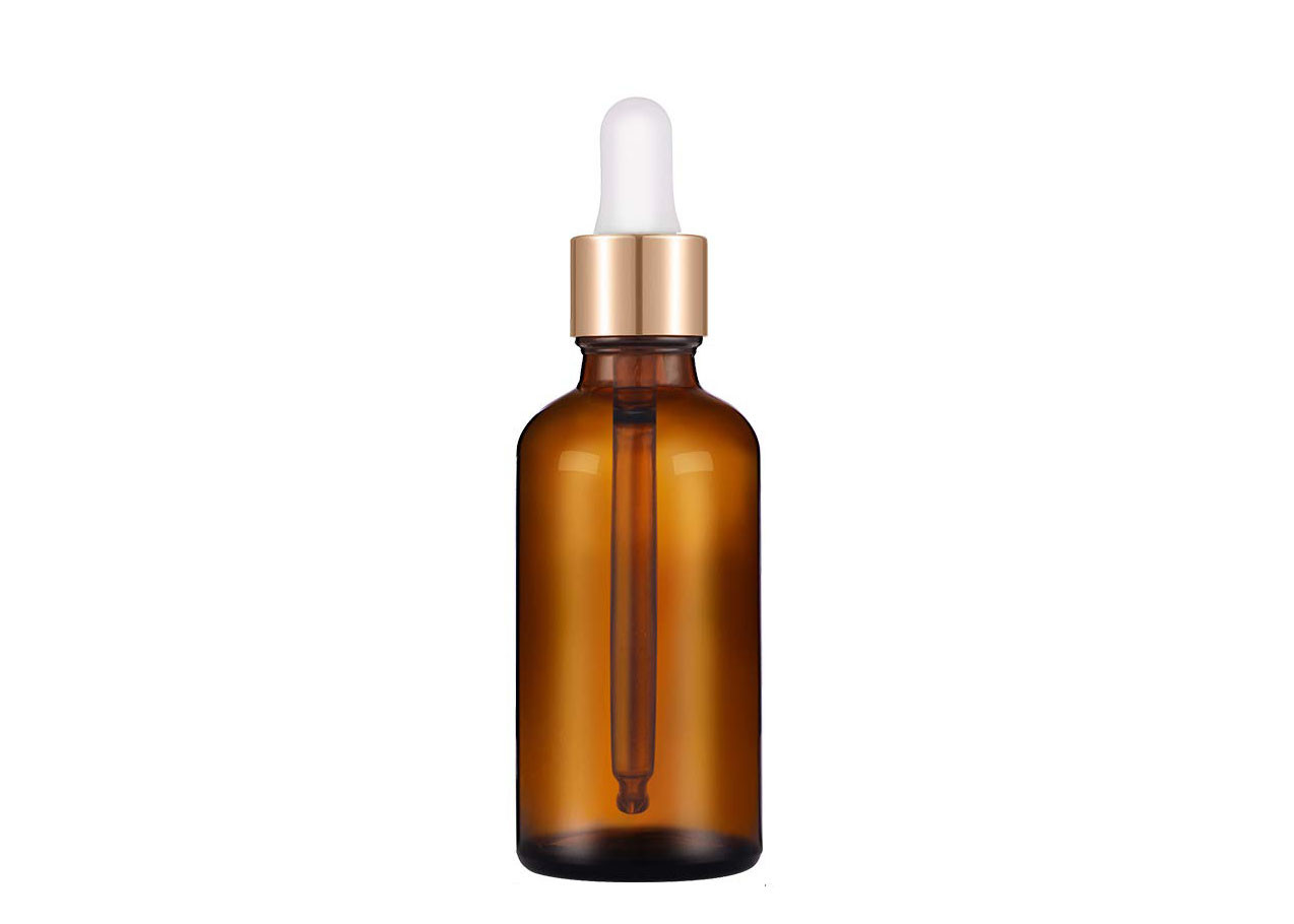 Quality Golden Cap Empty Glass Bottles For Essential Oils Personal Care Use for sale