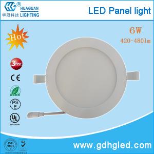 China High Efficiency 6W Slim Round Led recessed panel lights With RoHS SAA PSE wholesale