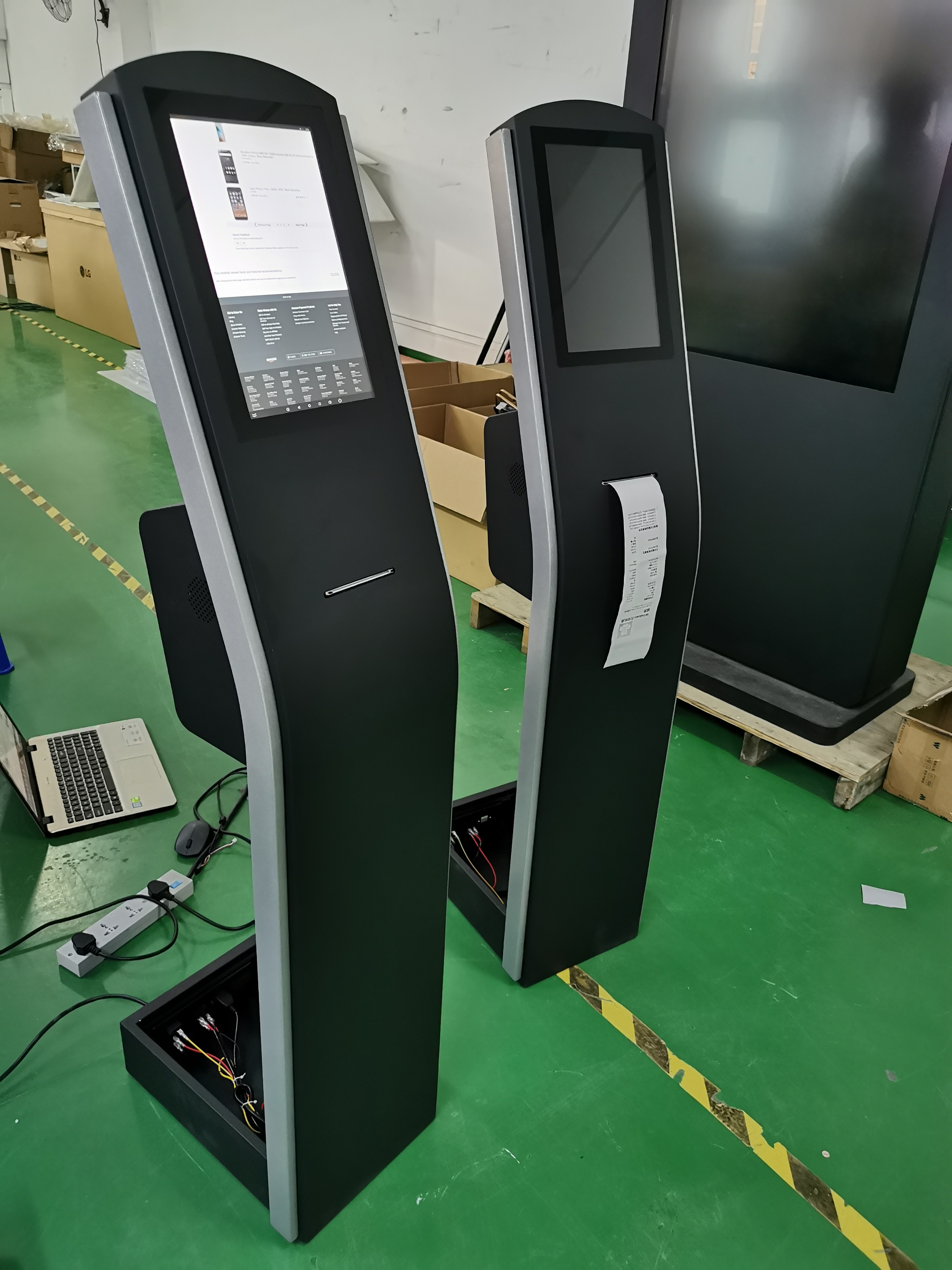 China Floor Standing Capacitive Touch Screen Kiosk 12.1'' THERMAL Printer For Order Payment wholesale