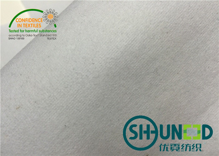 Quality Non Woven Embroidery Backing Fabric Optical White / Black 60 gsm for sale