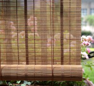 China OEM Multilayer 20"Wx48"L Wooden Woven Bamboo Blinds Roman Shade wholesale