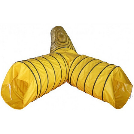 China Yellow Y shape Tarpaulin Products Modular Tee Piece PVC Air Vent Ducting wholesale