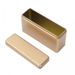 China Custom Rectangular Tin Can Containers Electroplate Gift Tin Plate Box wholesale