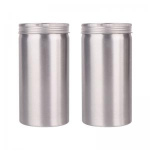 China Food Safe 10ml To 300ml Aluminum Canisters Cylinder Coffee Bean Tea Jar Packaging wholesale