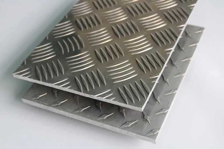 China 1100 anti-slip embossed 5bars checkered aluminum sheets for bus floor wholesale