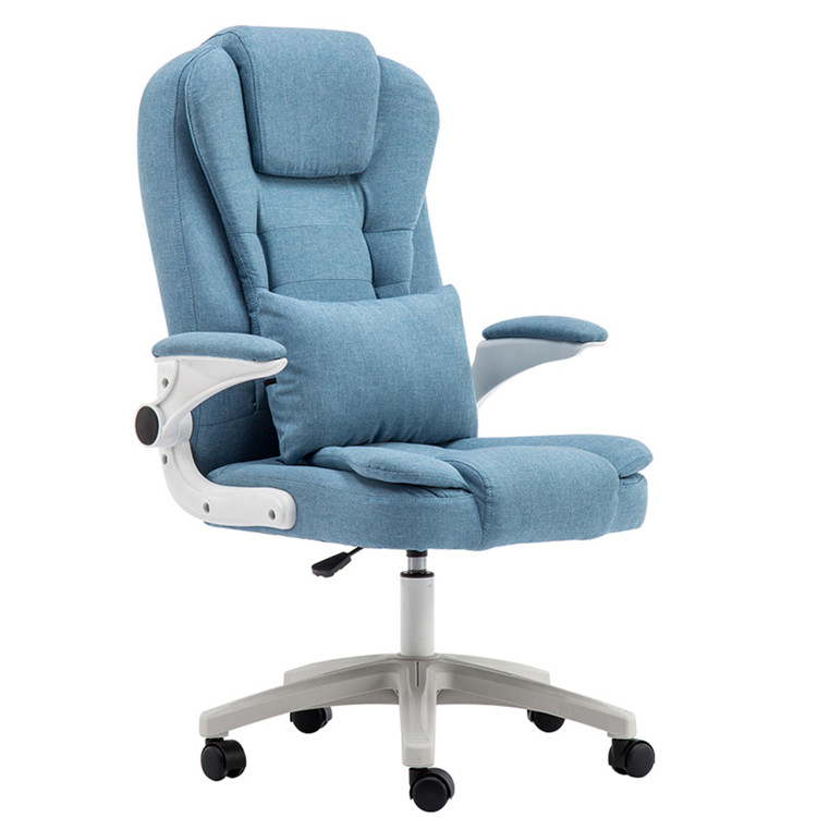 China Swivel Modern Elegant Fabric Desk Chair With Wheels 10KG wholesale