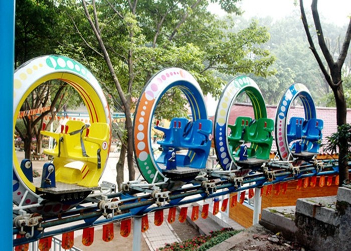 China Multi Color UFO Cycle Monorail Ride , Track Car Model Roller Coaster Attractions wholesale