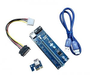 China 1X To 16X PCIE Riser Card 60CM USB 3.0 Extension Cable PCIE Riser 006C on sale