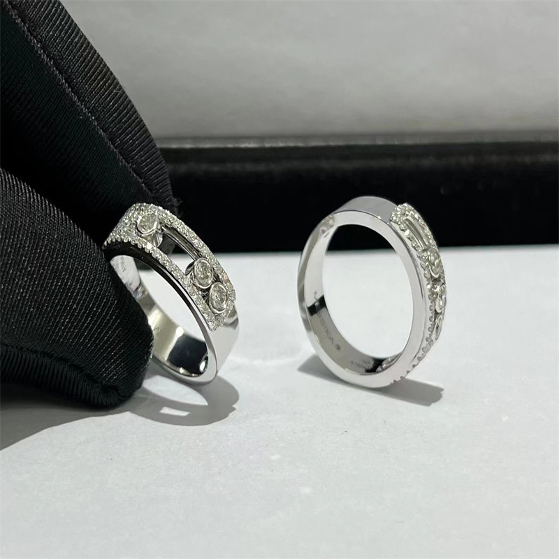 China Designer Jewelry 18k Gold Diamond Ring White Gold Diamond Rings For Anniversary Party wholesale