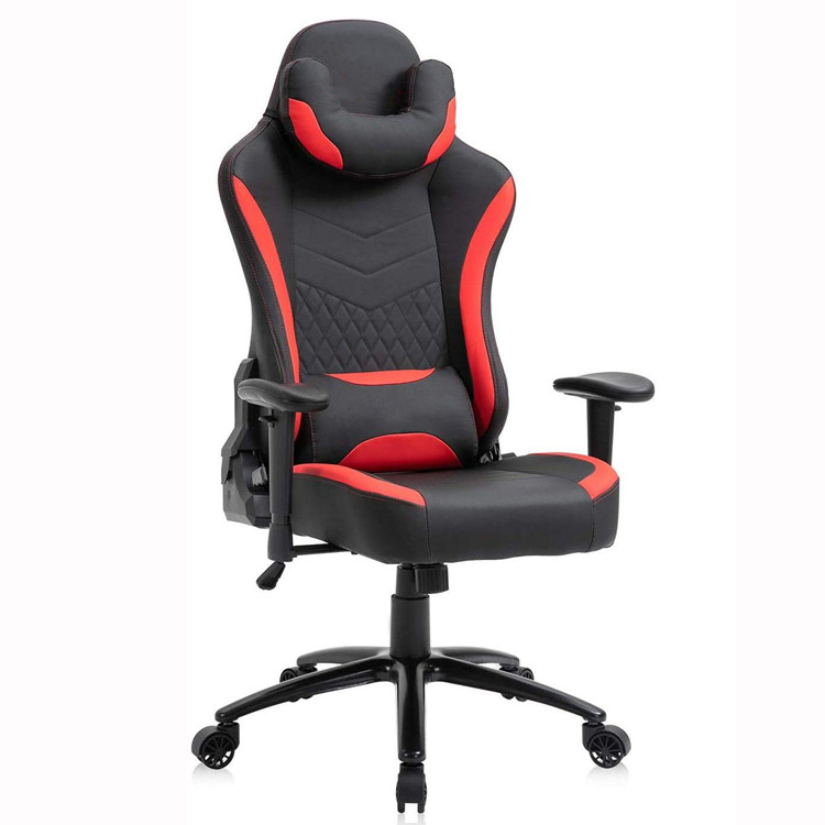 China Fabric Pillow PC Racing Chair Rocking 90 120 Degree Red Leather Swivel Chair wholesale