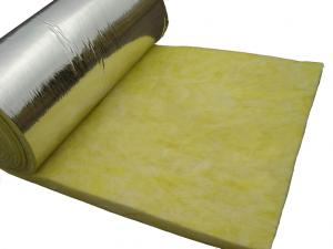 China Yellow Glass Wool Thermal Insulation Blanket With Aluminum Foil Face wholesale