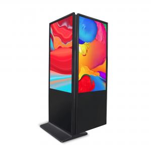 China Floor Standing Double Sided Kiosk , Internet Remote Control Vertical Digital Signage wholesale