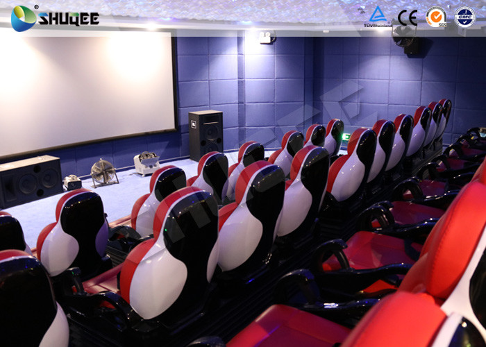 China Theater  5D Solution System 5D Movie Theater Motion Chairs With Water, Jet, Vibration, Leg Sweep Special Effect wholesale