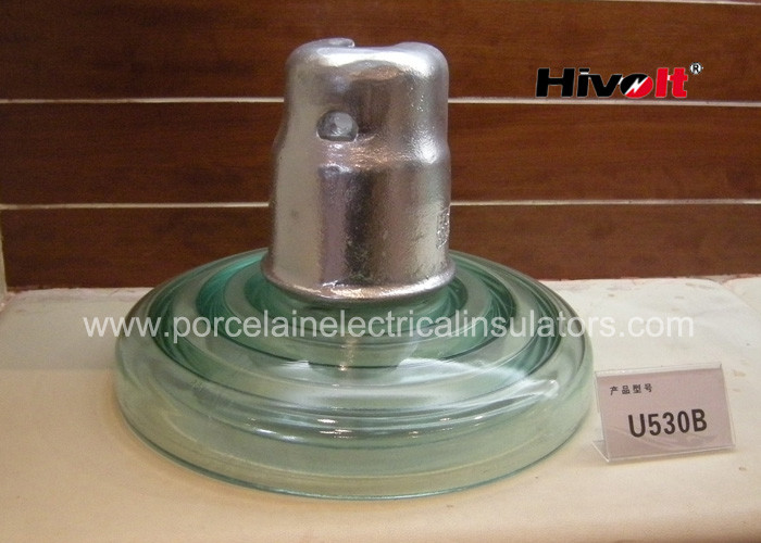 China Zinc Sleeve Available Toughened Glass Insulator With Ball / Socket Connect Way wholesale