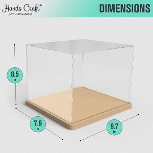 China Acrylic Wooden Base Transparent Clear Dust Cover for Collectibles DIY House Model wholesale