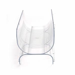 China Double Wine Acrylic Bottle Rack Table Top Clear Lucite Display wholesale