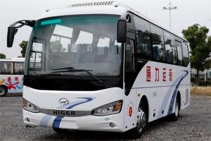 China Higer 35 Seat Used Mini Bus , Used Diesel Coaches 100 Km/H Speed Wheelbase 4250mm wholesale