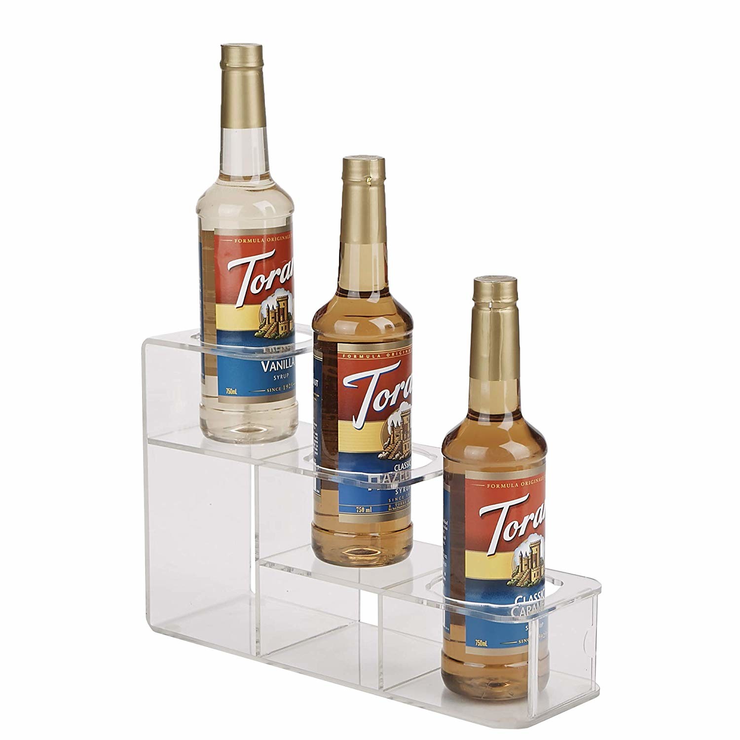 China Transparent Acrylic Wine Stand Weather Resistant For Syrup Bottle Storage wholesale