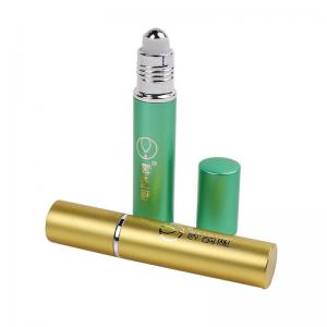 China 0.27 Ounce Twist Up Aluminium Perfume Bottle Metal Roller Balls For Essential Oils wholesale